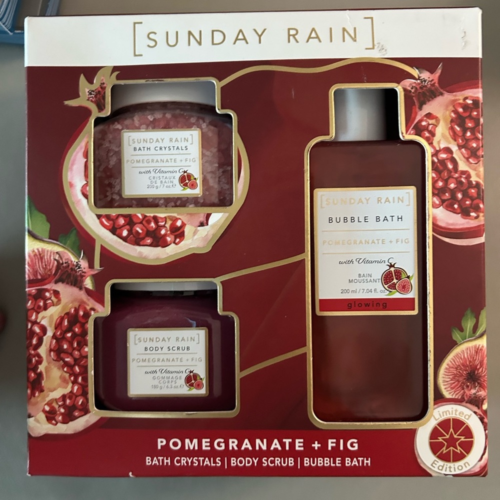 Sunday Rain Pomegranate & Fig Bath Collection
